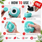 2-in-1 Body Bath Scrubber Belt | Deep Exfoliating Back Cleaner | (Body Back Scrubber Free)