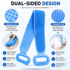 2-in-1 Body Bath Scrubber Belt | Deep Exfoliating Back Cleaner | (Body Back Scrubber Free)