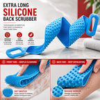 2-in-1 Body Bath Scrubber Belt | Deep Exfoliating Back Cleaner | (Body Back Scrubber Free)
